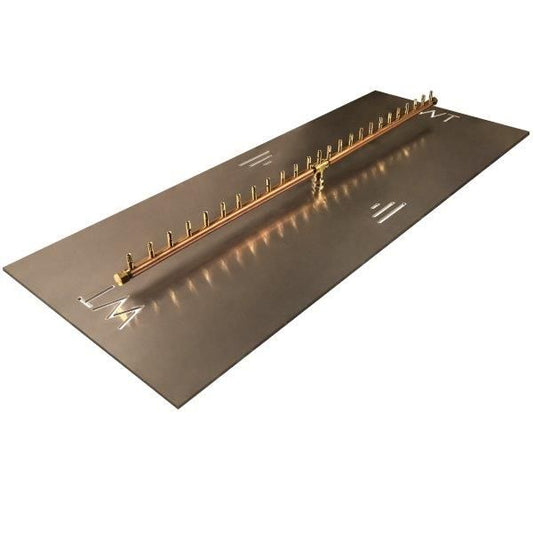 Warming Trends Crossfire 250K BTU 50" Linear Brass Burner + 56” x 10” Plate