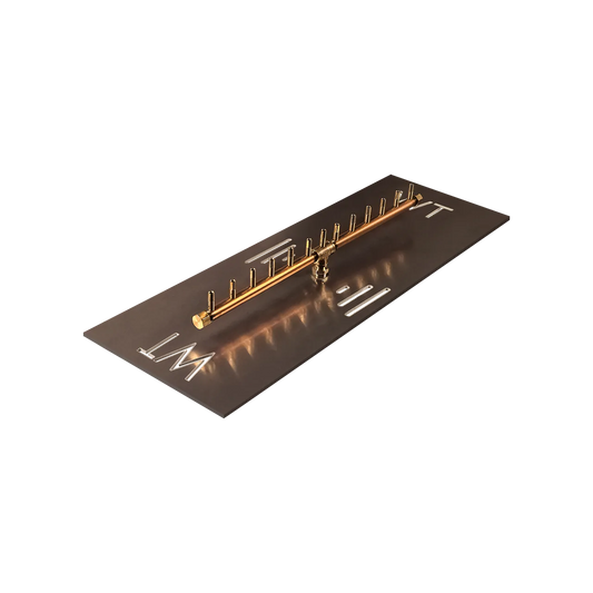 Warming Trends Crossfire 130K BTU 26" Linear Brass Burner + 32” x 8” Plate