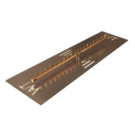 Warming Trends Crossfire 210K BTU 42" Linear Brass Burner + 50” x 10” Plate