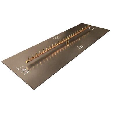 Warming Trends Crossfire 270K BTU 54" Linear Brass Burner + 62” x 12” Plate