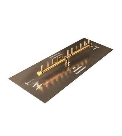 Warming Trends Crossfire 110K BTU 22" Linear Brass Burner + 26” x 6” Plate