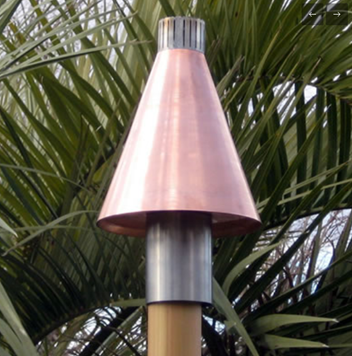 Copper Cone Automated Gas Tiki Torch - Free Cover by Fire by Design