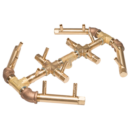 Warming Trends Crossfire 140K BTU 12.5" x 14.5" Octagonal Brass Burner