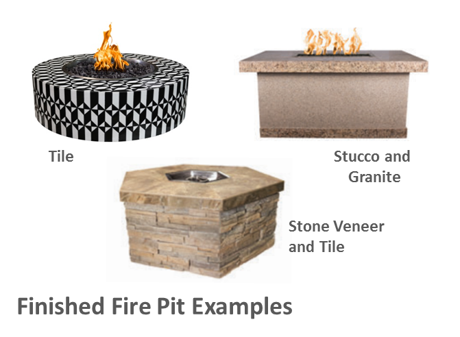 The Outdoor Plus 84" x 16" Ready-to-Finish Round Gas Fire Table Kit + Free Cover - The Fire Pit Collection