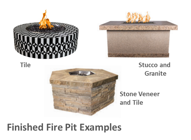The Outdoor Plus 60" x 60" x 24" Ready-to-Finish Square Gas Fire Table Kit + Free Cover - The Fire Pit Collection