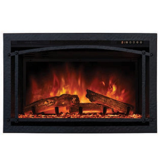 Modern Flames Hammered Black Premium Overlay - Fits Over All Trim Kits (Magnet Install)