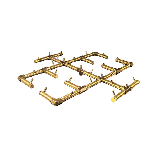 Warming Trends Crossfire 350K BTU 30.5" x 30.5" Original Brass Burner + 48” Square Plate