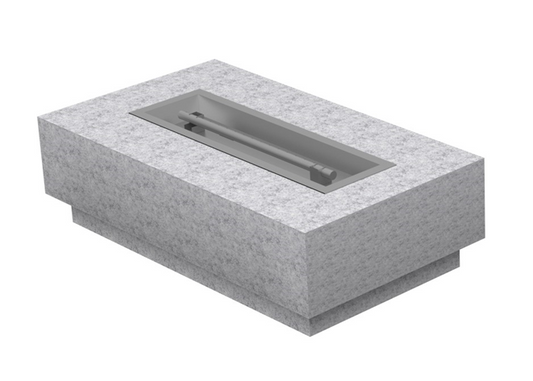 The Outdoor Plus 108" x 28" x 15" Ready-to-Finish Coronado Gas Fire Pit Kit - The Fire Pit Collection