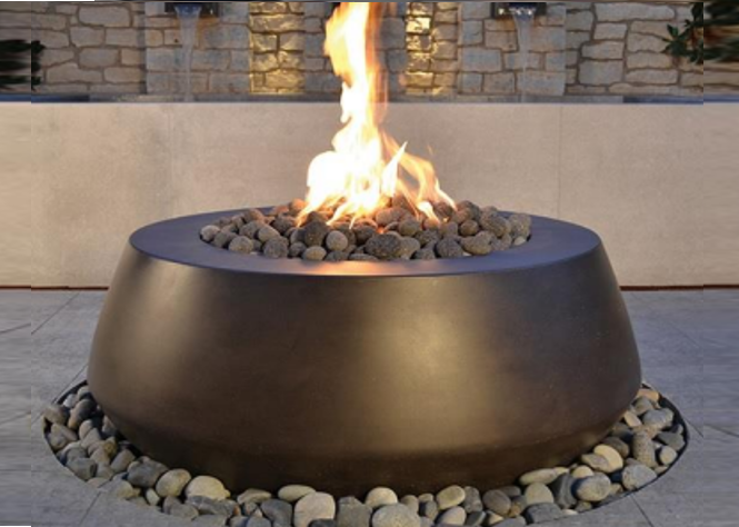 Round Belize Fire Pit with Electronic Ignition - Free Cover by Fire by Design