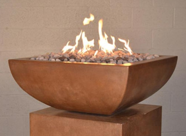 Fire by Design Legacy Low Square Fire Bowl + Free Cover - The Fire Pit Collection
