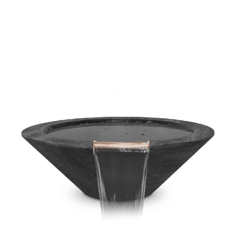 The Outdoor Plus Cazo Wood Grain Concrete Water Bowl + Free Cover