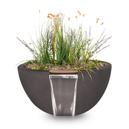 The Outdoor Plus Luna Concrete Planter & Water Bowl