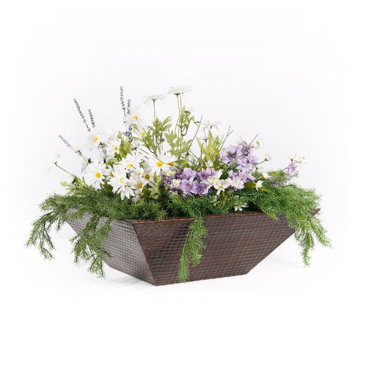 The Outdoor Plus Maya Hammered Copper Planter Bowl