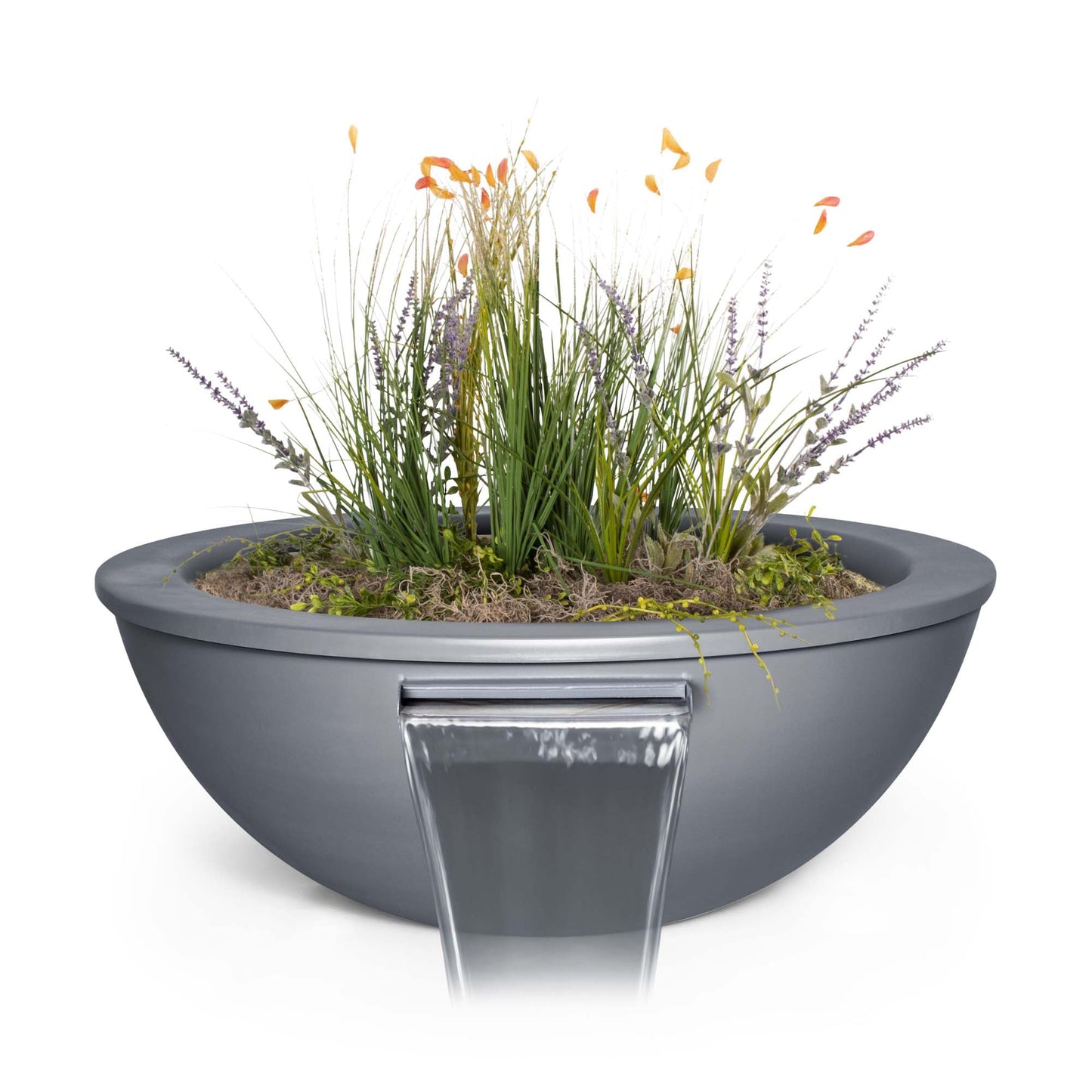 The Outdoor Plus Sedona Powdercoated Steel Planter & Water Bowl