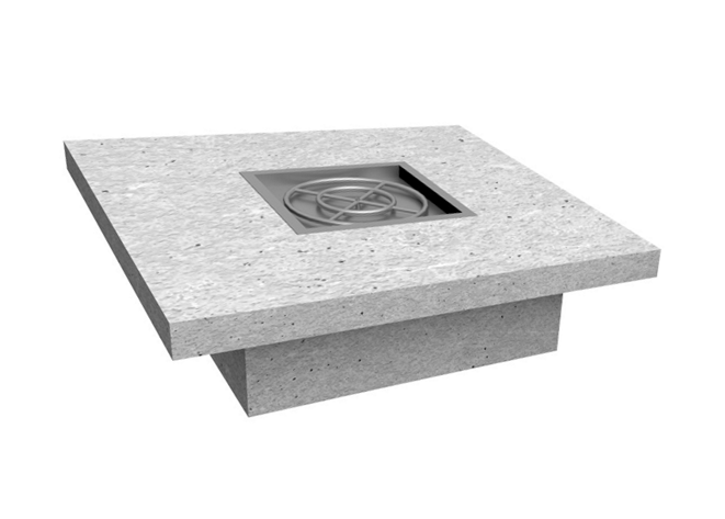 The Outdoor Plus 36" x 36" x 16" Ready-to-Finish Square Gas Fire Table Kit - The Fire Pit Collection