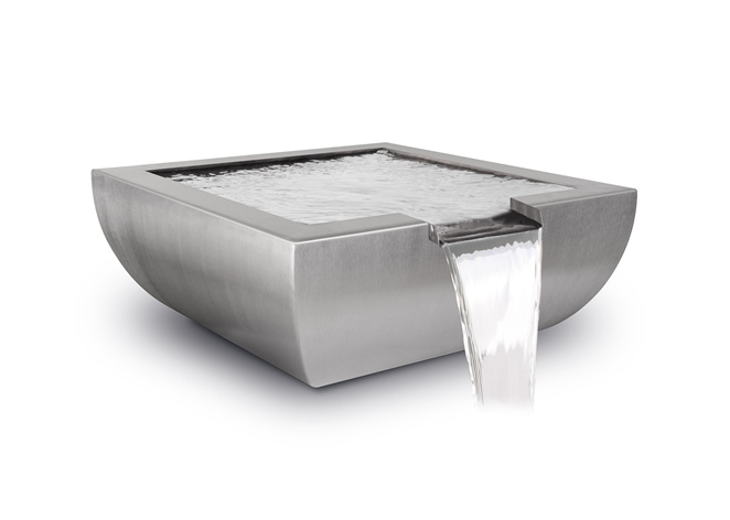 The Outdoor Plus Avalon Stainless Steel Water Bowl + Free Cover - The Fire Pit Collection