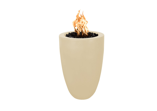 The Outdoor Plus Castillo Concrete Fire Pillar + Free Cover - The Fire Pit Collection