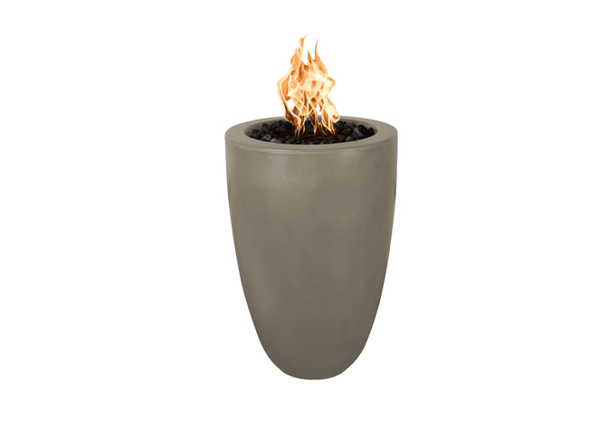 The Outdoor Plus Castillo Concrete Fire Pillar + Free Cover - The Fire Pit Collection