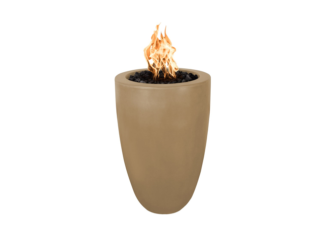 The Outdoor Plus Castillo Concrete Fire Pillar + Free Cover - The Fire Pit Collection