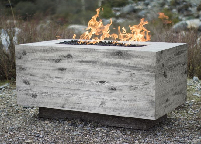 The Outdoor Plus Catalina Wood Grain Fire Pit + Free Cover - The Fire Pit Collection