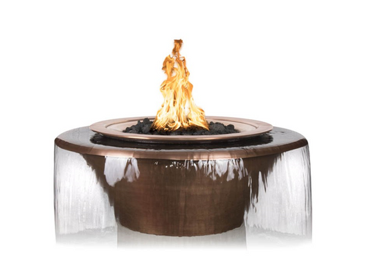 The Outdoor Plus Cazo 360° Copper Fire & Water Bowl + Free Cover - The Fire Pit Collection