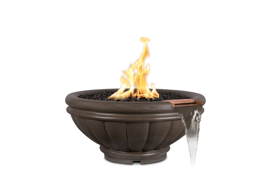 The Outdoor Plus Roma Concrete Fire & Water Bowl + Free Cover - The Fire Pit Collection