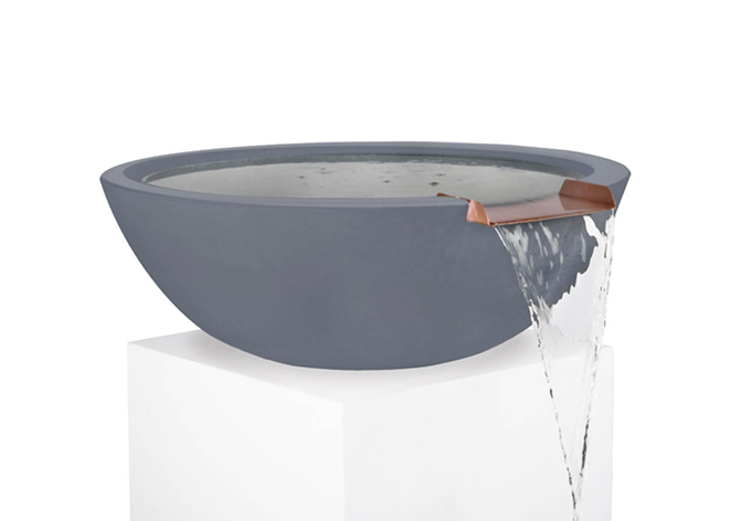 The Outdoor Plus Sedona Concrete Water Bowl + Free Cover - The Fire Pit Collection