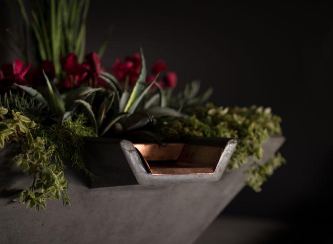 Cascade Square Planter and Water Bowl by Slick Rock Concrete