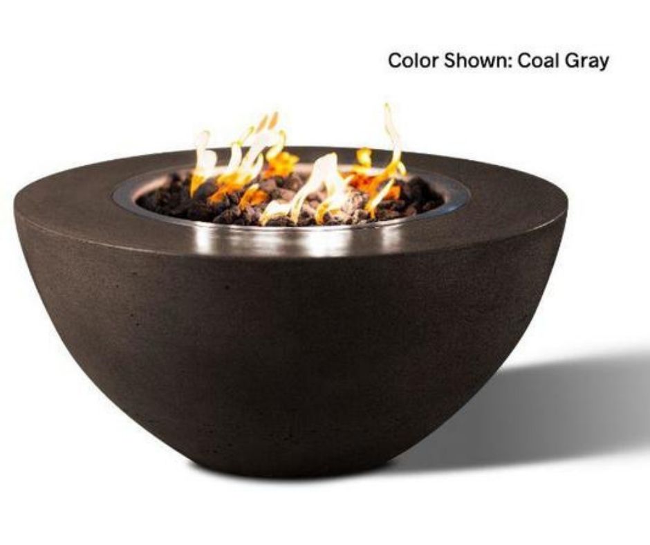 Oasis 34" Round Fire Bowl with Match Ignition System by Slick Rock Concrete