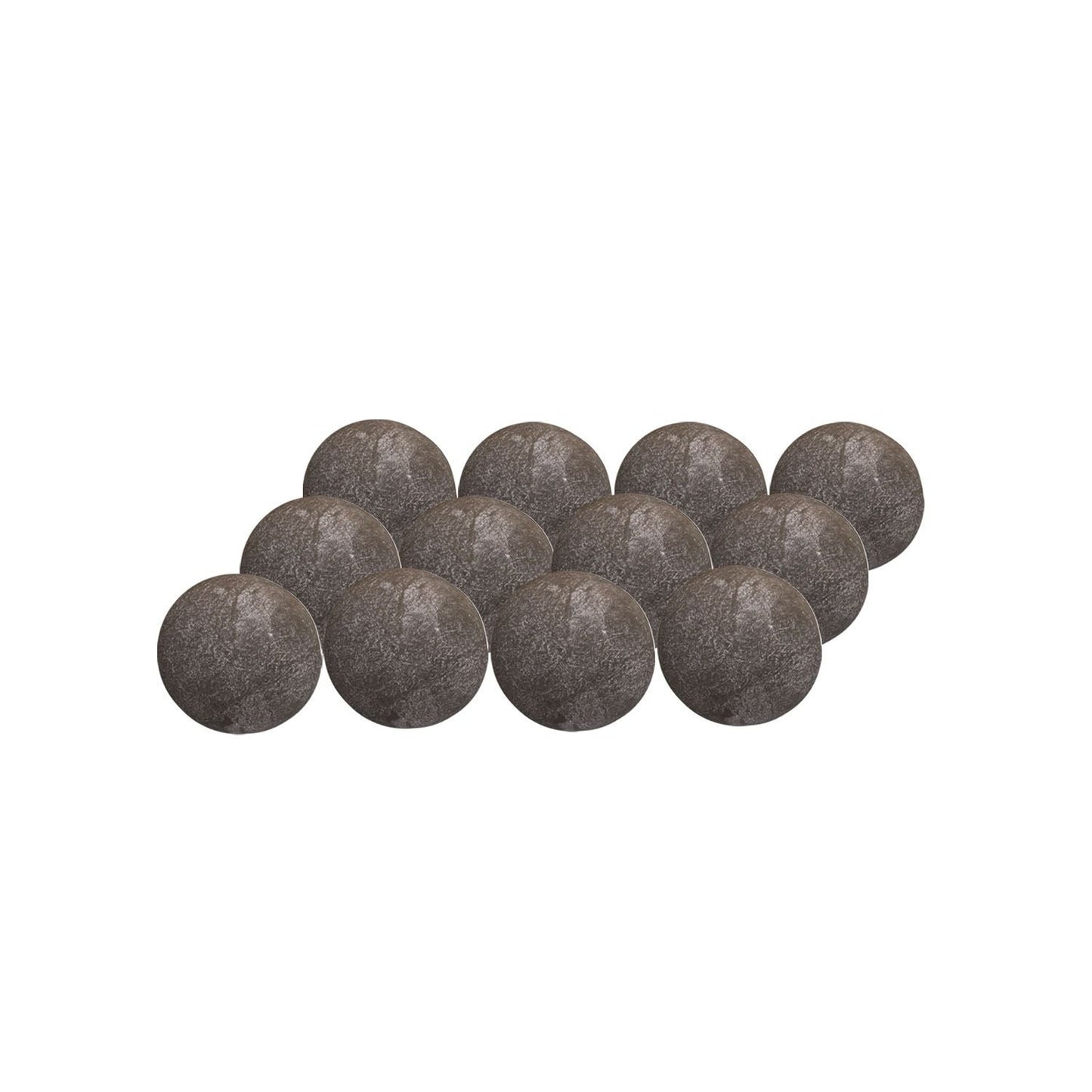 Modern Flames 2” Cannon Ball, 12 piece set - Dark Grey