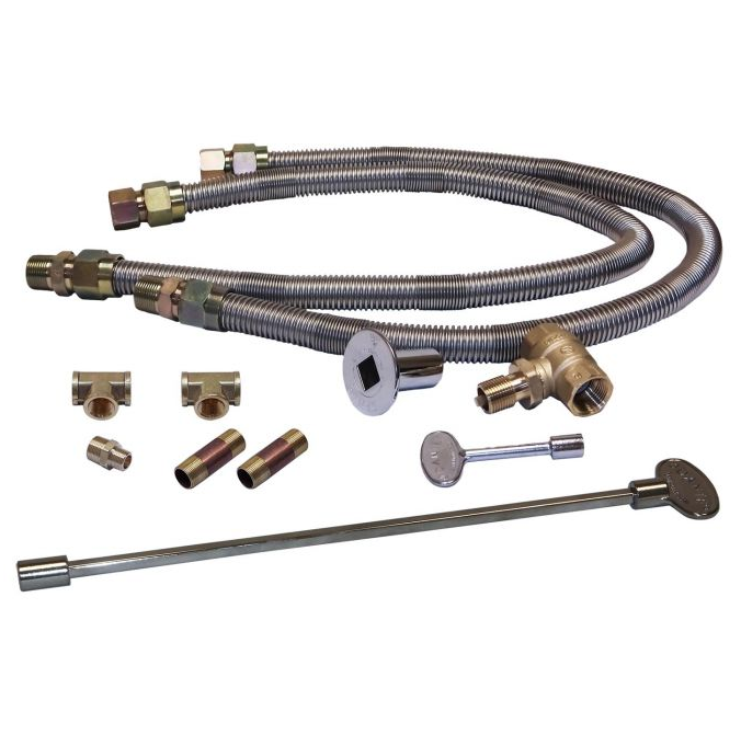 Warming Trends Double Flex Line and Key Valve Kit