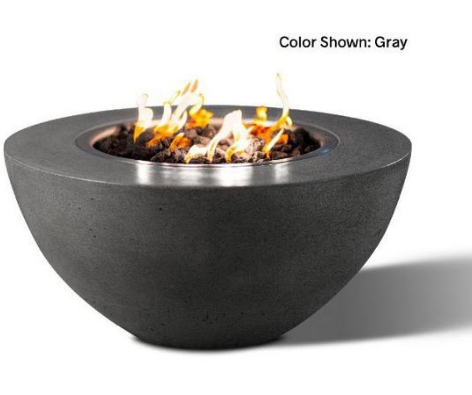 Oasis 34" Round Fire Bowl with Match Ignition System by Slick Rock Concrete