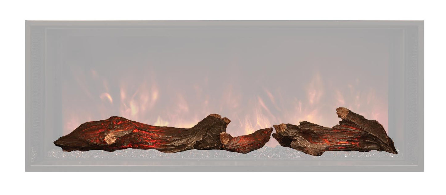 Modern Flames 100" Driftwood Log Set with Internal Lights (2 piece - fits LFV2-100/15-SH)