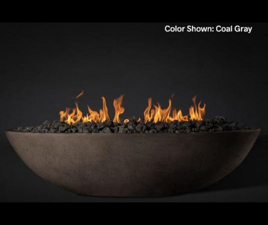 Oasis 60" Oval Fire Bowl with Match Ignition System by Slick Rock Concrete