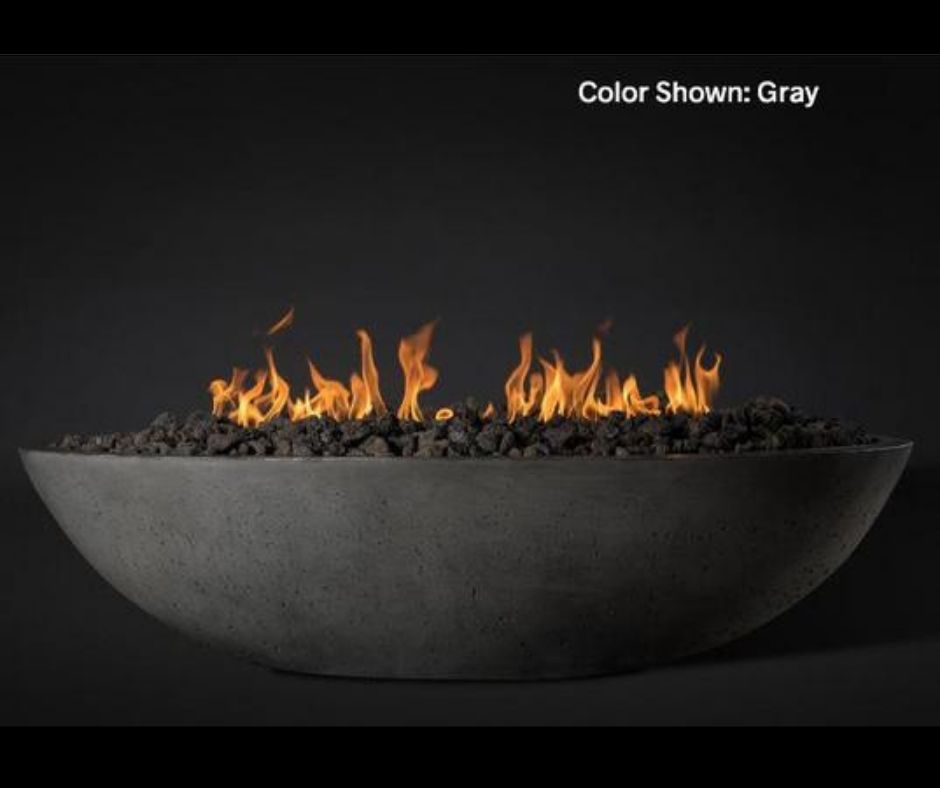 Oasis 60" Oval Fire Bowl with Electronic Ignition System by Slick Rock Concrete
