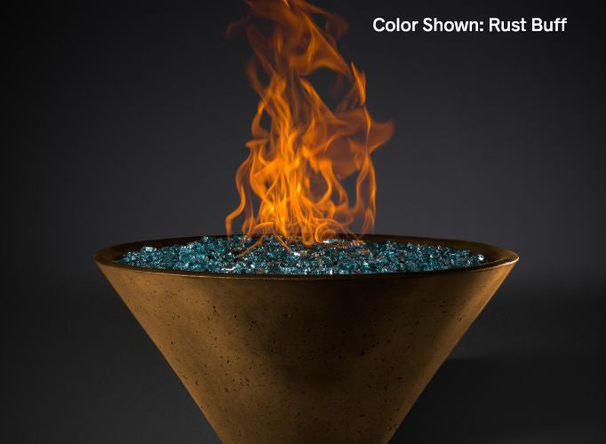 Ridgeline Conical Fire Bowl with Match Ignition System by Slick Rock Concrete