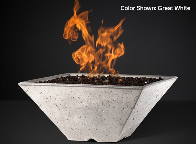 Ridgeline Square Fire Bowl with Match Ignition System by Slick Rock Concrete