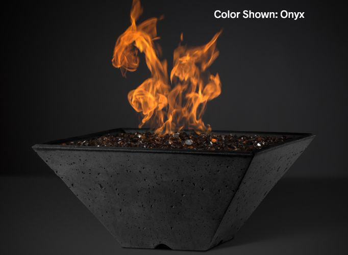 Ridgeline Square Fire Bowl with Match Ignition System by Slick Rock Concrete
