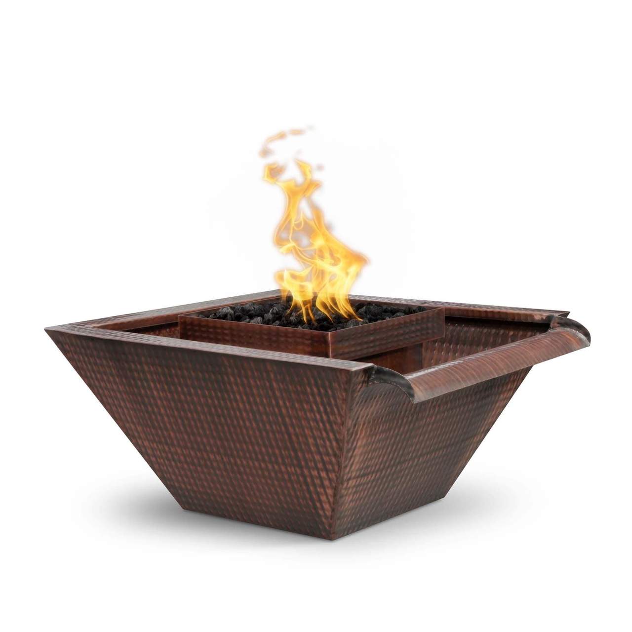 The Outdoor Plus Maya Copper Fire & Water Bowl - Wide Spill + Free Cover