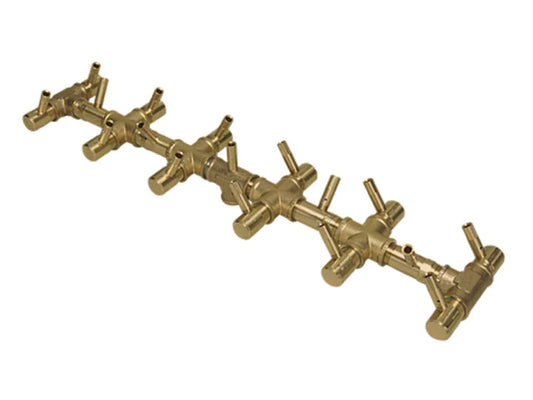 Warming Trends Crossfire 170K BTU 22" x 5.25" Tree-Style Brass Burner + 28” x 11” Plate