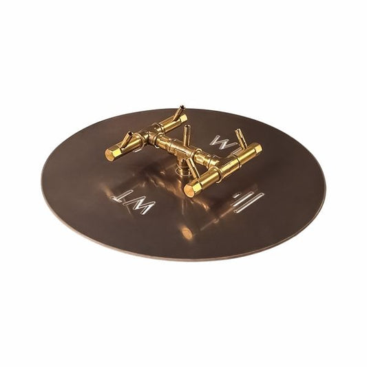 Warming Trends Crossfire 60K BTU 7.5" x 7.5" Original Brass Burner + 18” Circular Plate