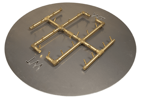 Warming Trends Crossfire 290K BTU 21.5" x 21.5" Original Brass Burner + 36” Circular Plate